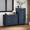 Manhattan Comfort Granville Midnight Blue 5-Drawer Tall Dresser and 3-Drawer Standard Dresser, Set of 2 GRAN014 - alternate 1